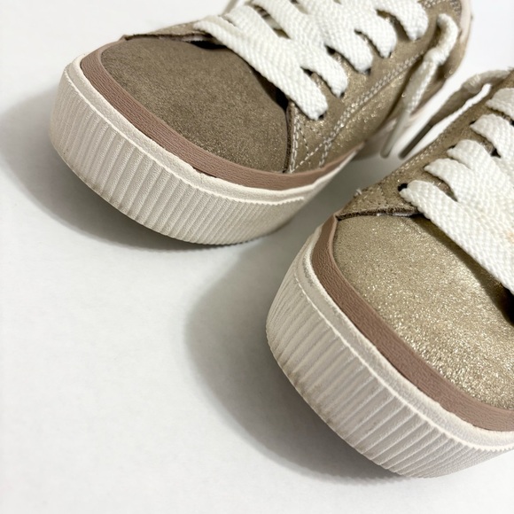 REEF Lay Day Dawn Sneakers Champagne Suede Metallic Gold, Size 9 (EU 40) - Picture 4 of 10